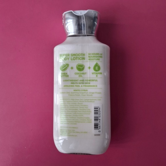 Bath & Body Works WHITE CITRUS 24 Hour Moisture Body Lotion 8 oz NEW - Picture 3 of 3